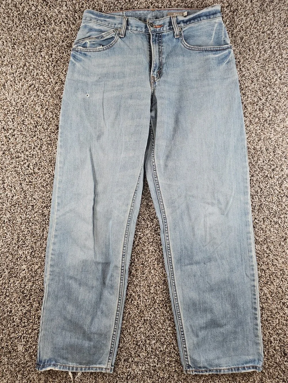 Levis Silvertab Baggy Jeans Men’s 30x32 Light Wash Loose Fit Y2K Skate Denim